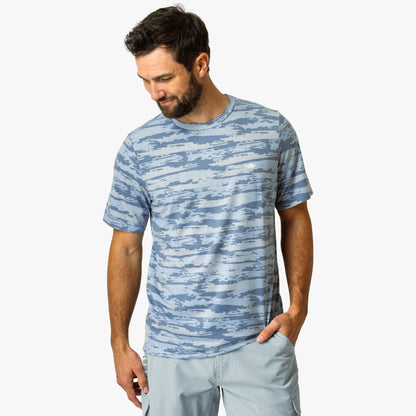 Mens Ocean Bound Printed Short Sleeve Fishing Shirts - AFTCO