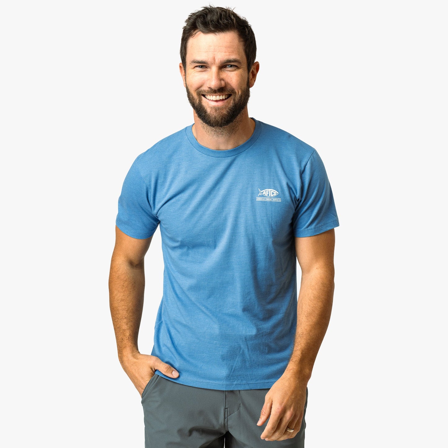 Mens United Short Sleeve Men's Fishing T-Shirt - AFTCO