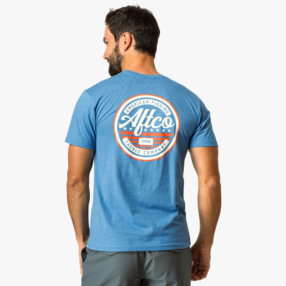 Mens United Short Sleeve Men's Fishing T-Shirt - AFTCO