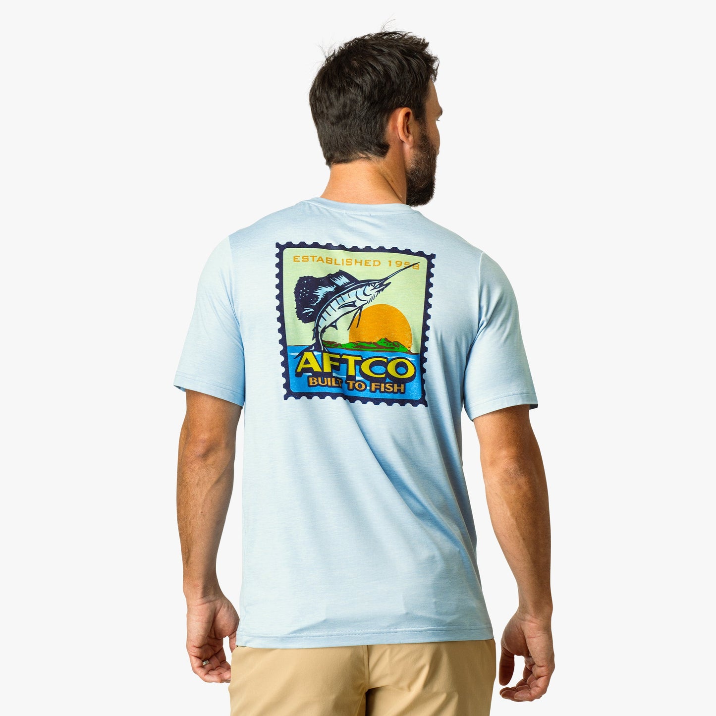 Mens Greetings Short Sleeve Sun Protection Shirt - AFTCO