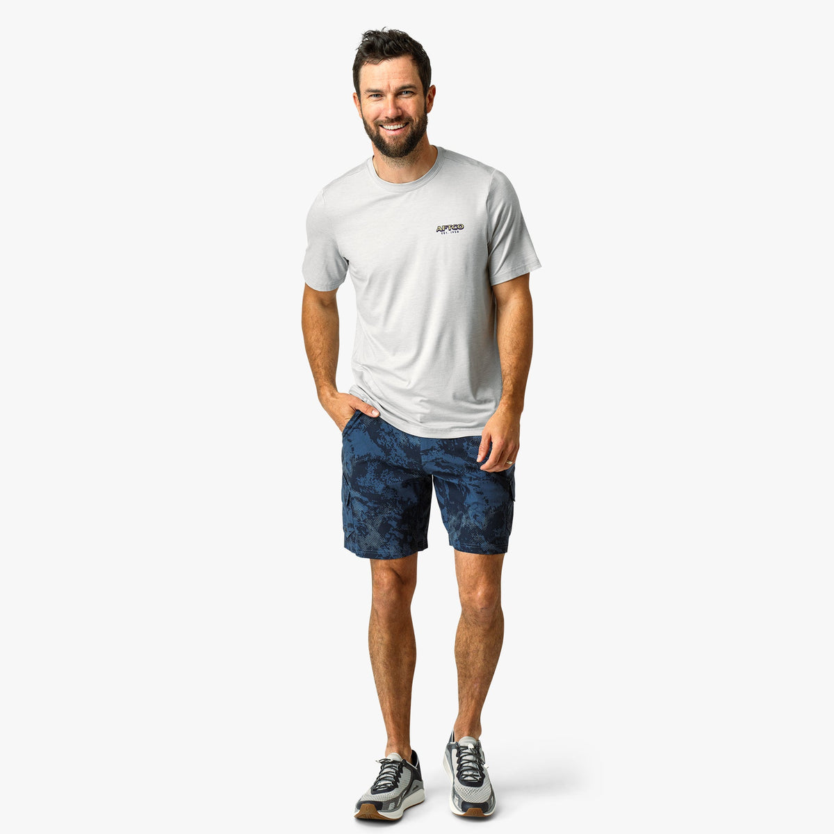 Mens Greetings Short Sleeve Sun Protection Shirt - AFTCO