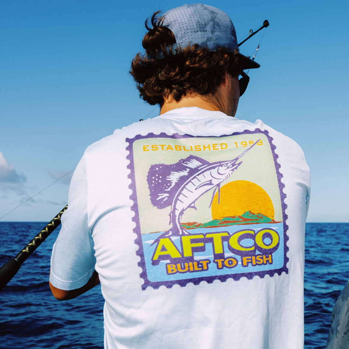 Mens Greetings Short Sleeve Sun Protection Shirt - AFTCO