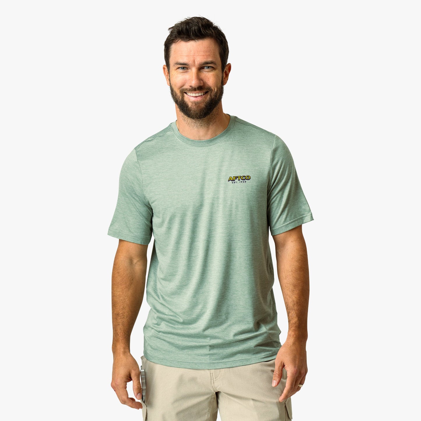 Mens Greetings Short Sleeve Sun Protection Shirt - AFTCO