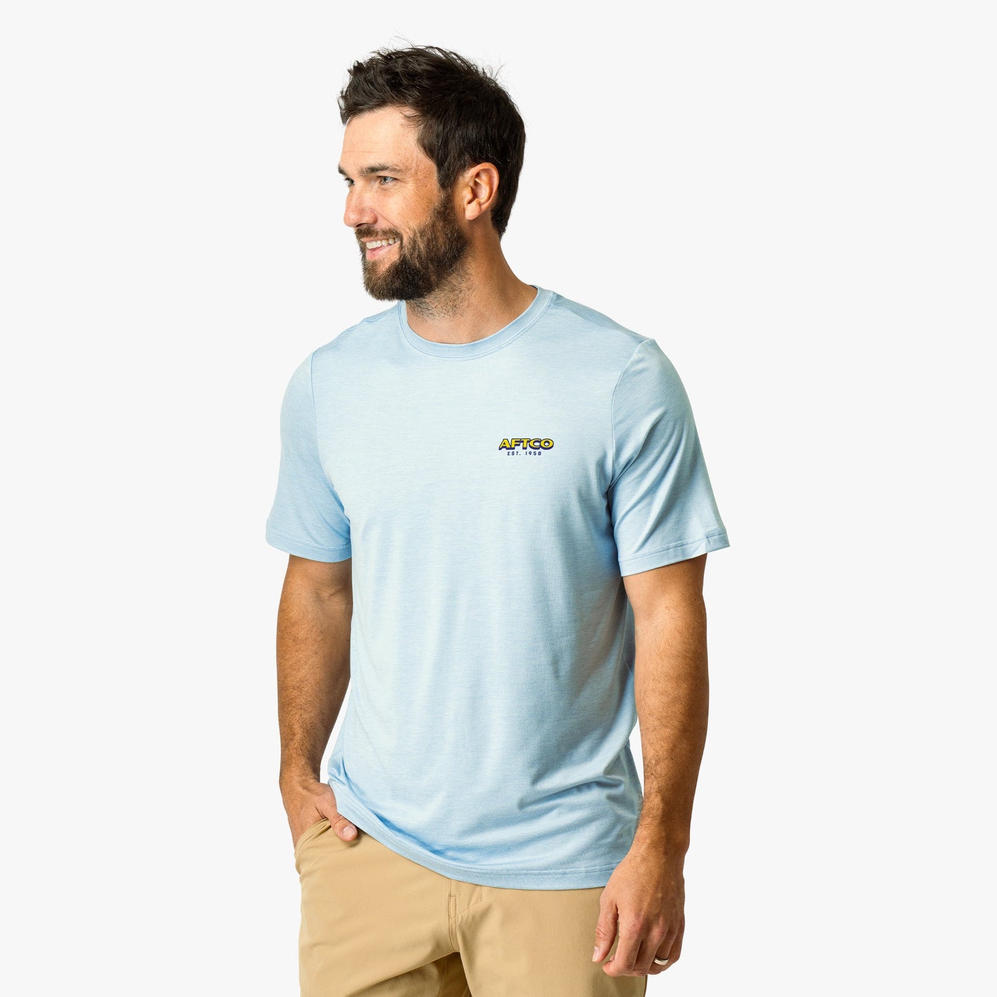 Mens Greetings Short Sleeve Sun Protection Shirt - AFTCO