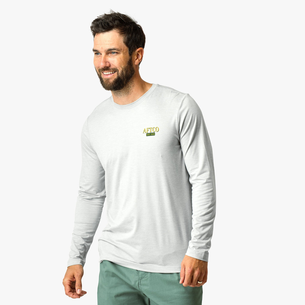Mens Reflection Long Sleeve Sun Protection Shirt - AFTCO