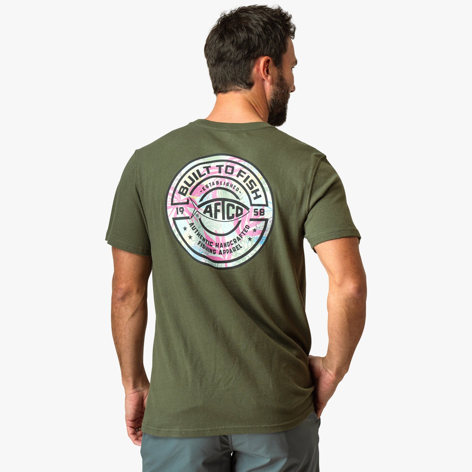Mens Tropics Short Sleeve Men's Fishing T-Shirt - AFTCO