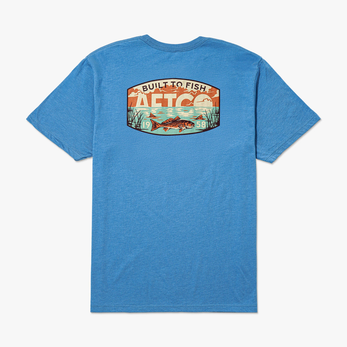 Mens Grass Flat Short Sleeve Men's Fishing T-Shirt - AFTCO