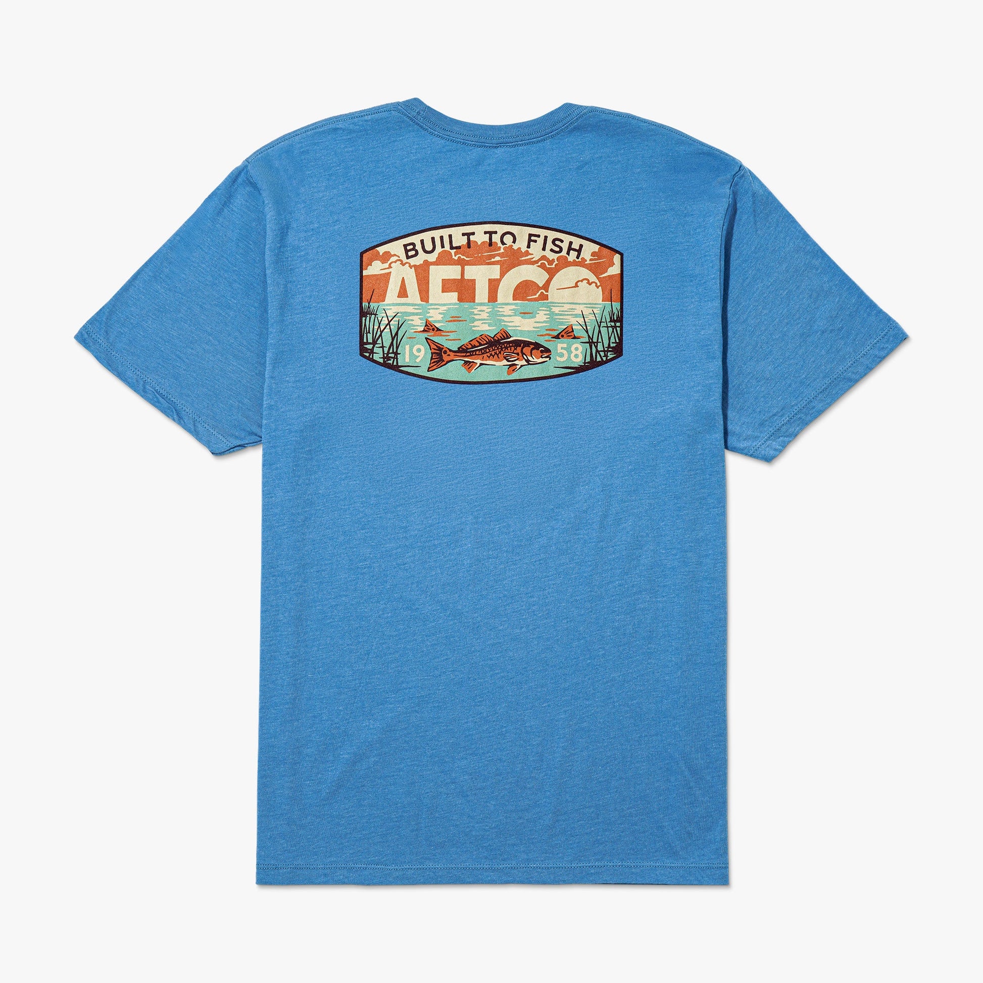 Mens Grass Flat Short Sleeve Men's Fishing T-Shirt - AFTCO