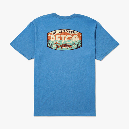 Mens Grass Flat Short Sleeve Men's Fishing T-Shirt - AFTCO