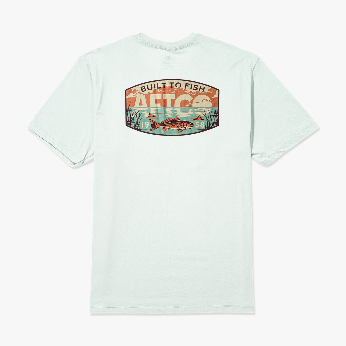 Mens Grass Flat Short Sleeve Men's Fishing T-Shirt - AFTCO
