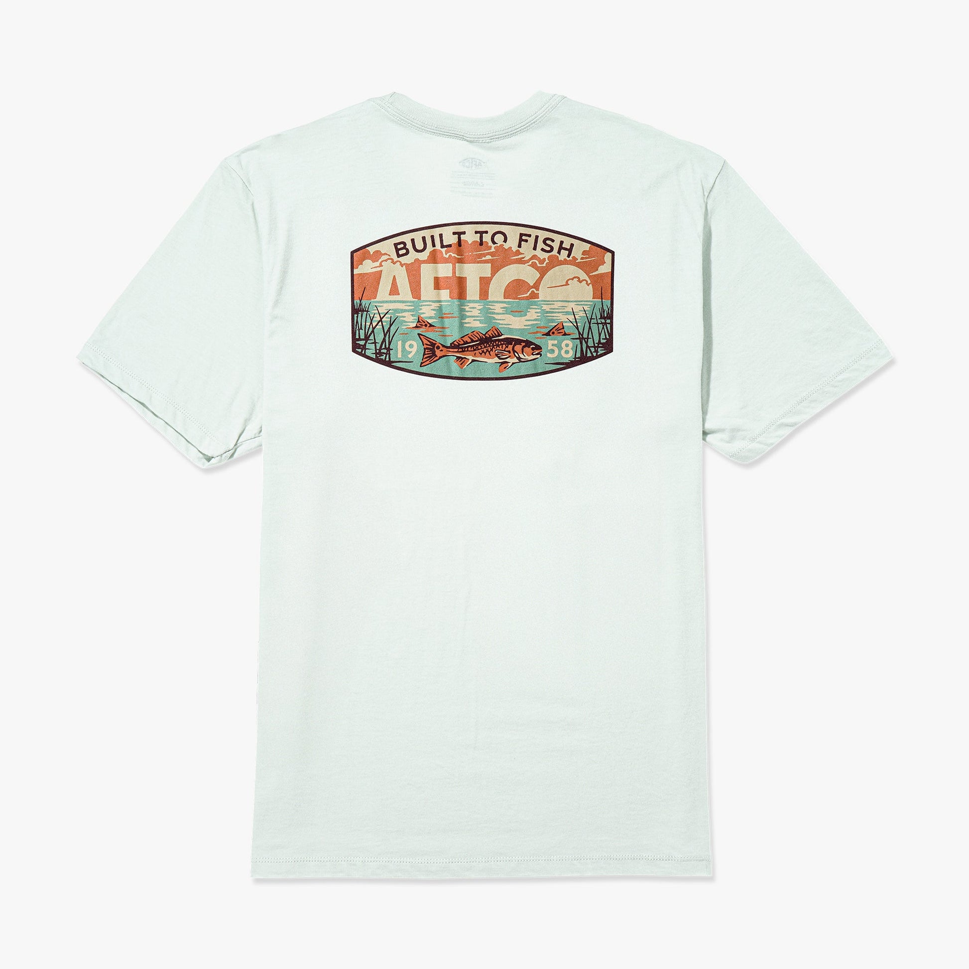 Mens Grass Flat Short Sleeve Men's Fishing T-Shirt - AFTCO