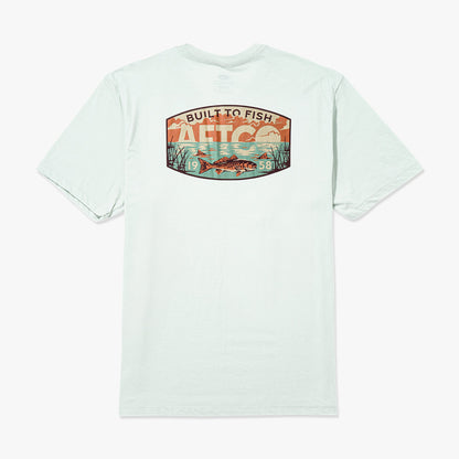 Mens Grass Flat Short Sleeve Men's Fishing T-Shirt - AFTCO
