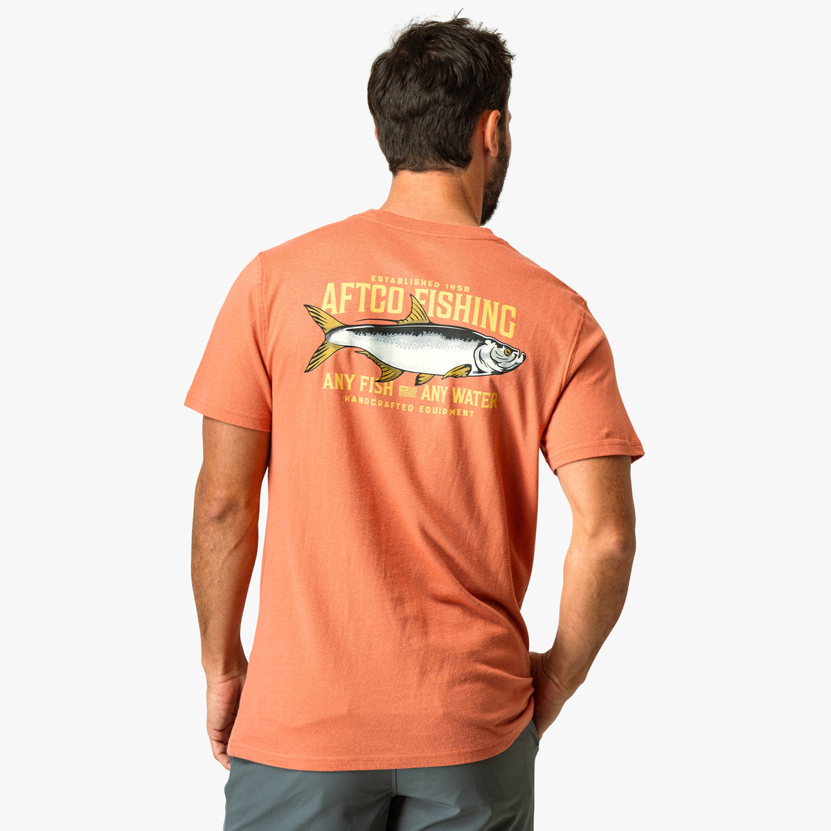 Mens Big Scale Short Sleeve Fishing T-Shirt - AFTCO
