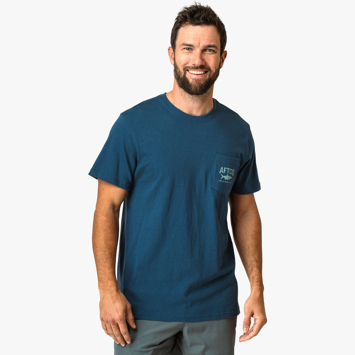 Mens Big Scale Short Sleeve Fishing T-Shirt - AFTCO