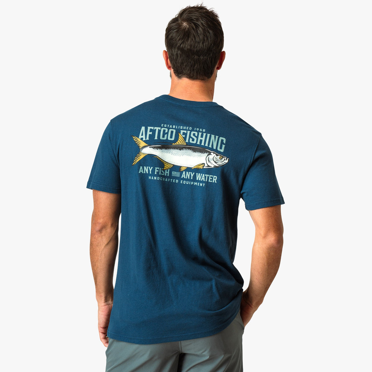 Mens Big Scale Short Sleeve Fishing T-Shirt - AFTCO
