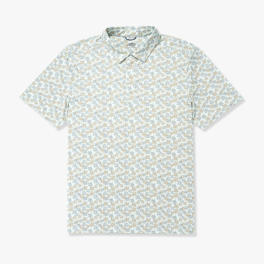 Mens Boatbar Printed Performance Polo Shirt - AFTCO
