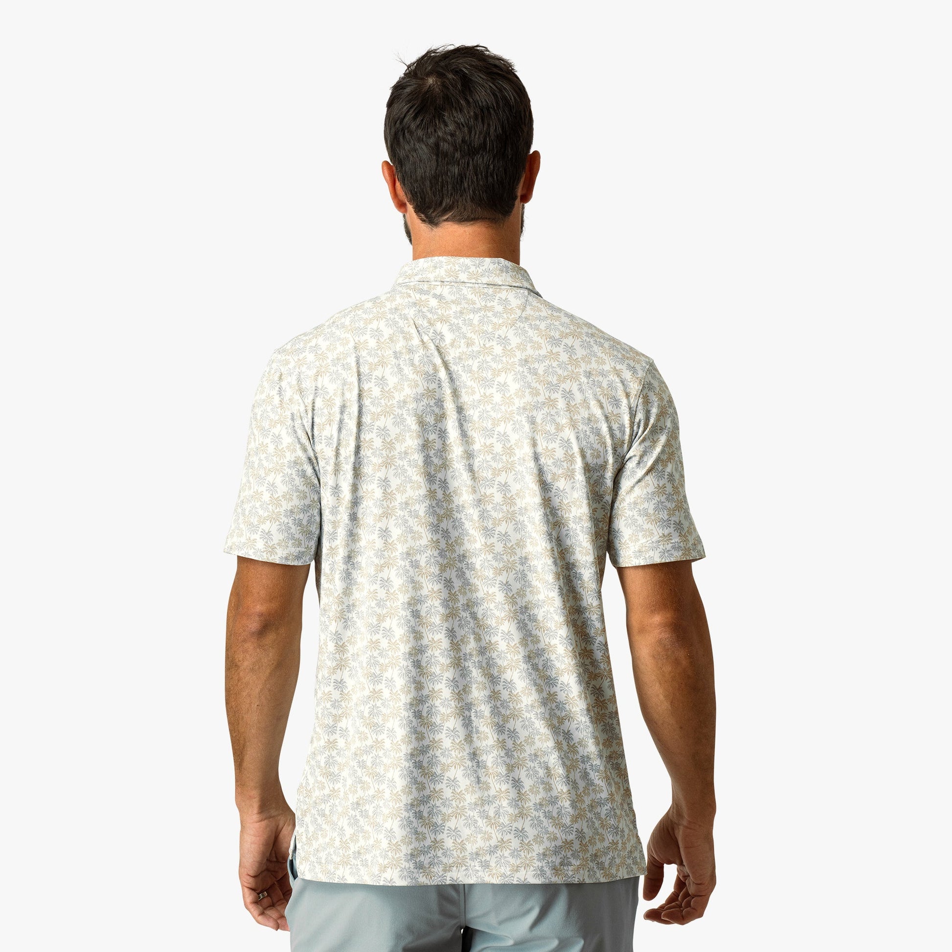 Mens Boatbar Printed Performance Polo Shirt - AFTCO