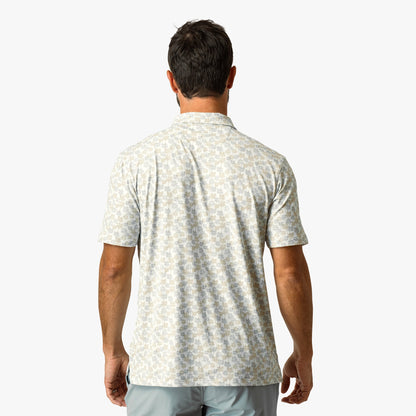 Mens Boatbar Printed Performance Polo Shirt - AFTCO
