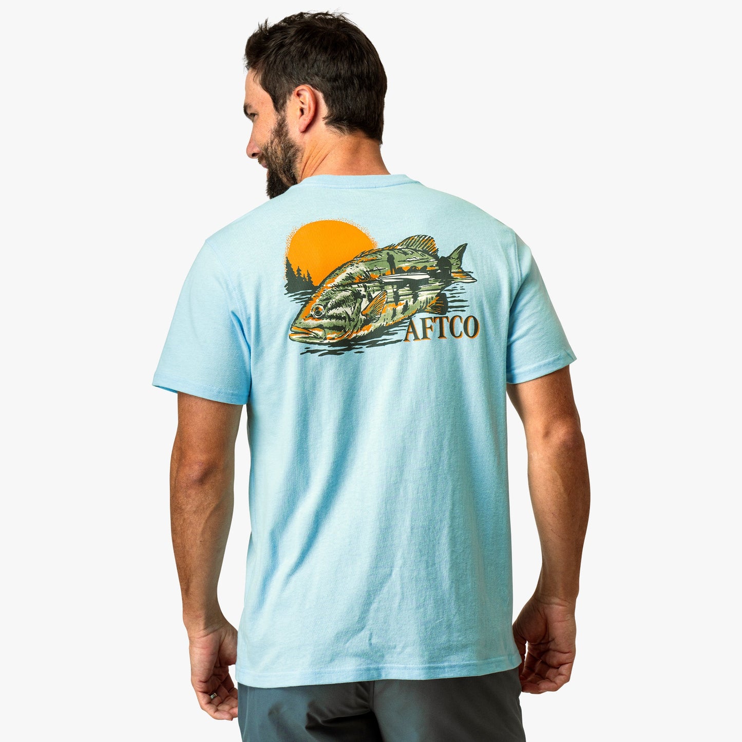 Mens Reflection Short Sleeve Fishing T-Shirt - AFTCO