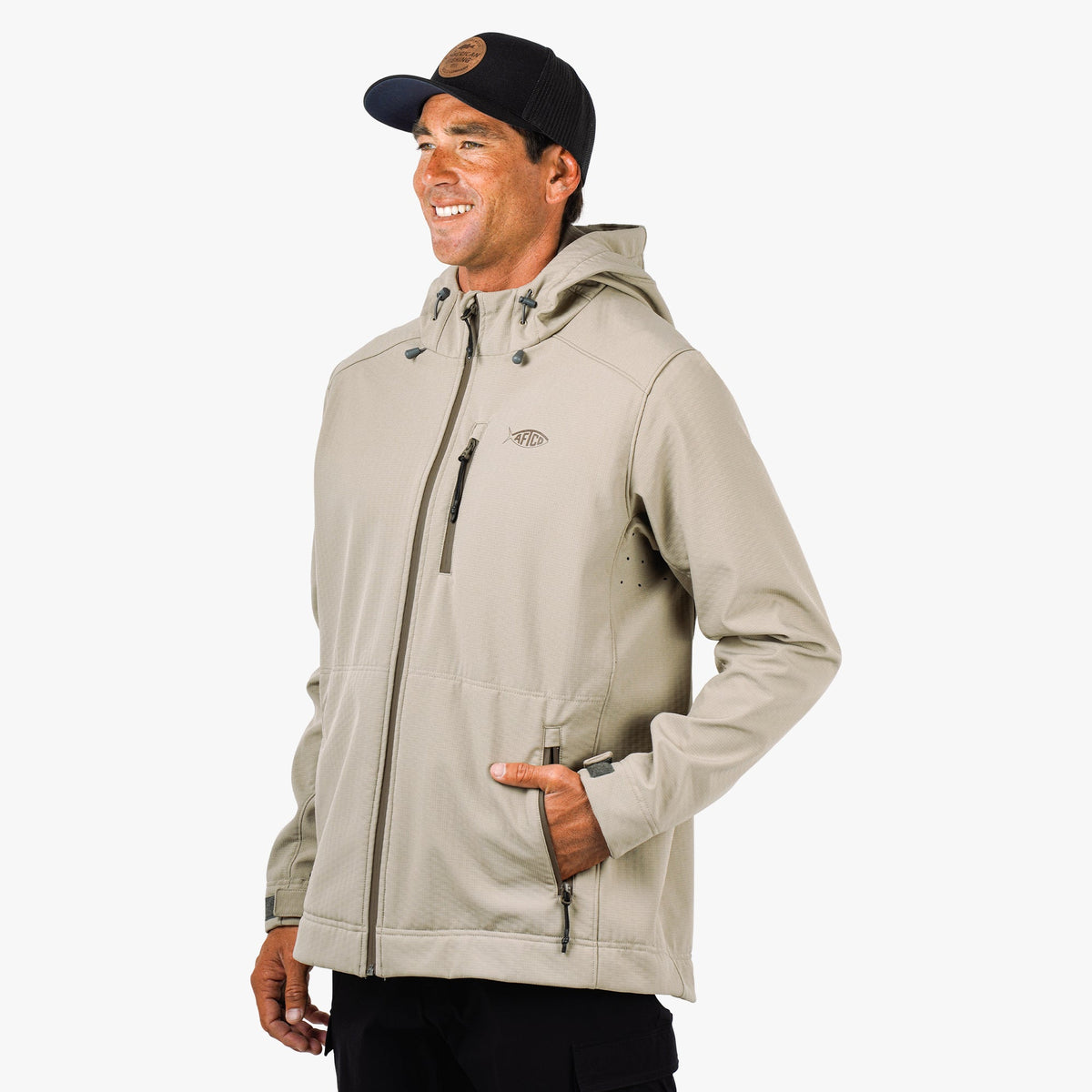 Mens Reaper Softshell Zip Up Jacket - AFTCO