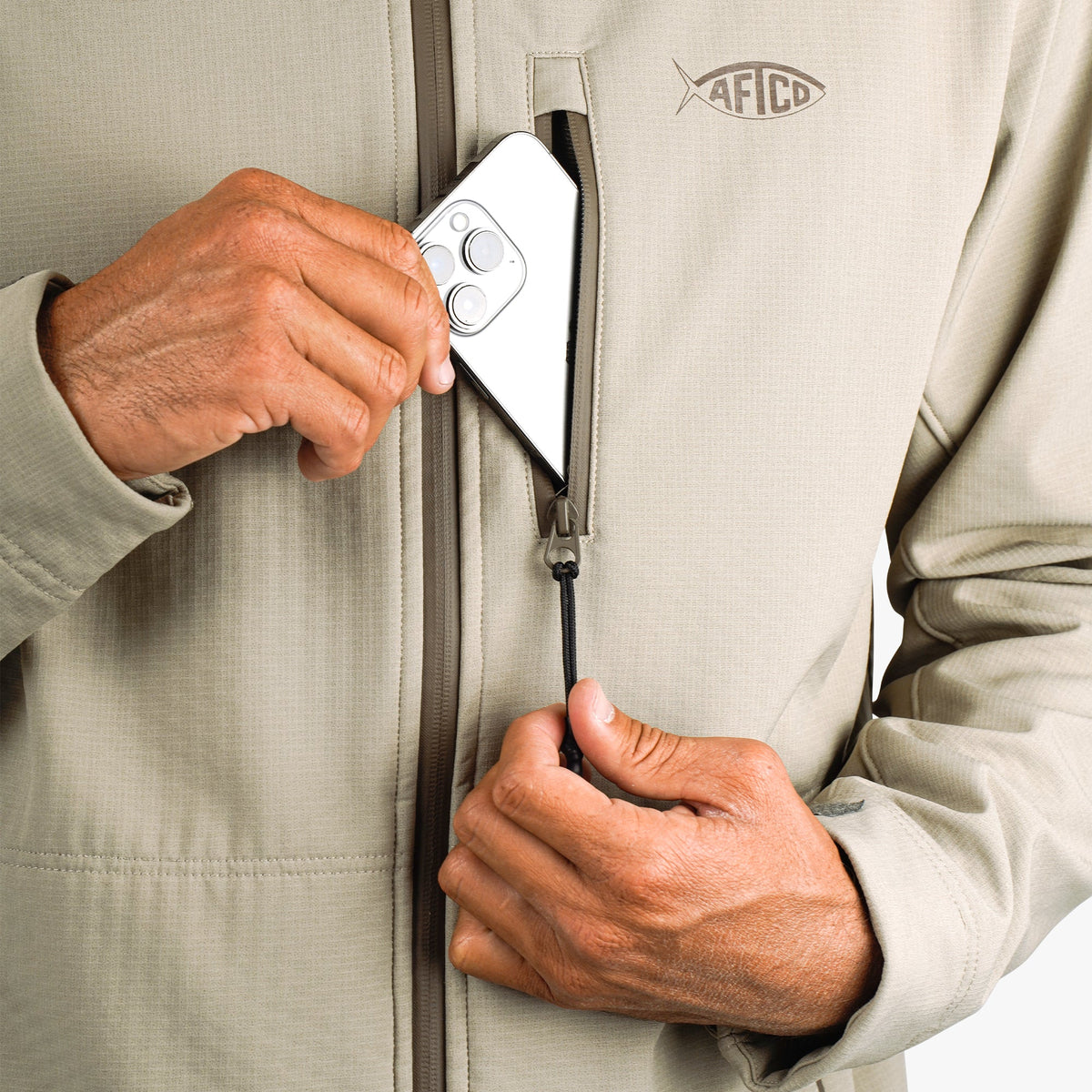 Mens Reaper Softshell Zip Up Jacket - AFTCO