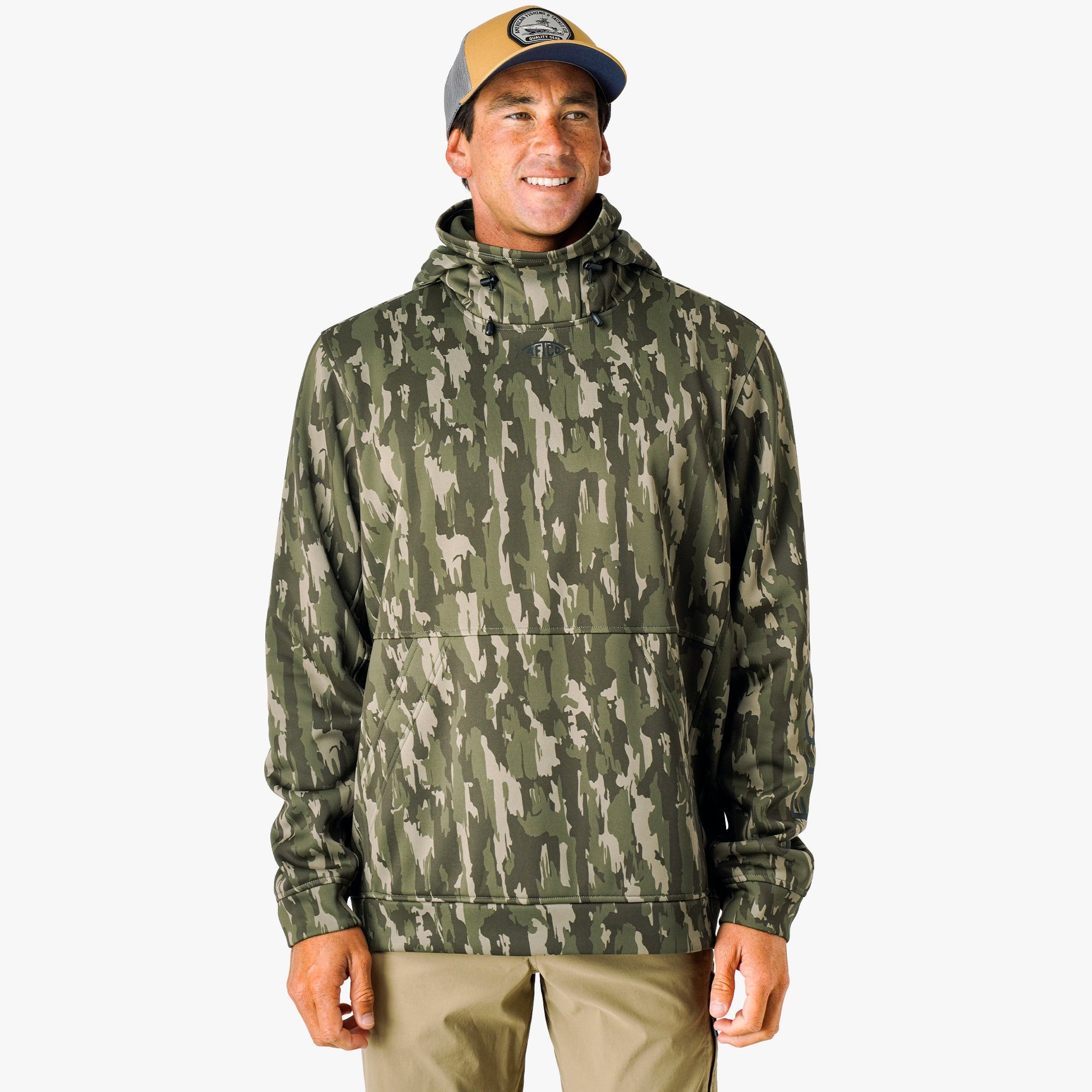 Mens Reaper Hoodie: Camo Sweatshirt - AFTCO