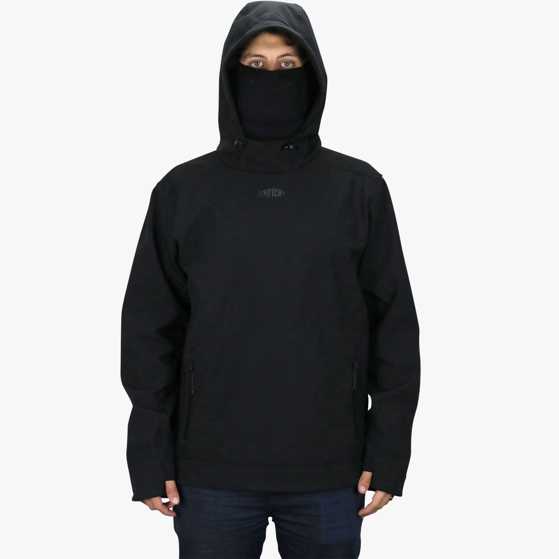 Mens Reaper Windproof Pullover Hoodie - Stretch Softshell - AFTCO