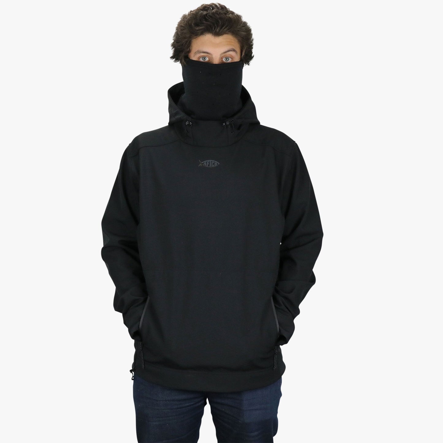 Mens Reaper Windproof Pullover Hoodie - Stretch Softshell - AFTCO