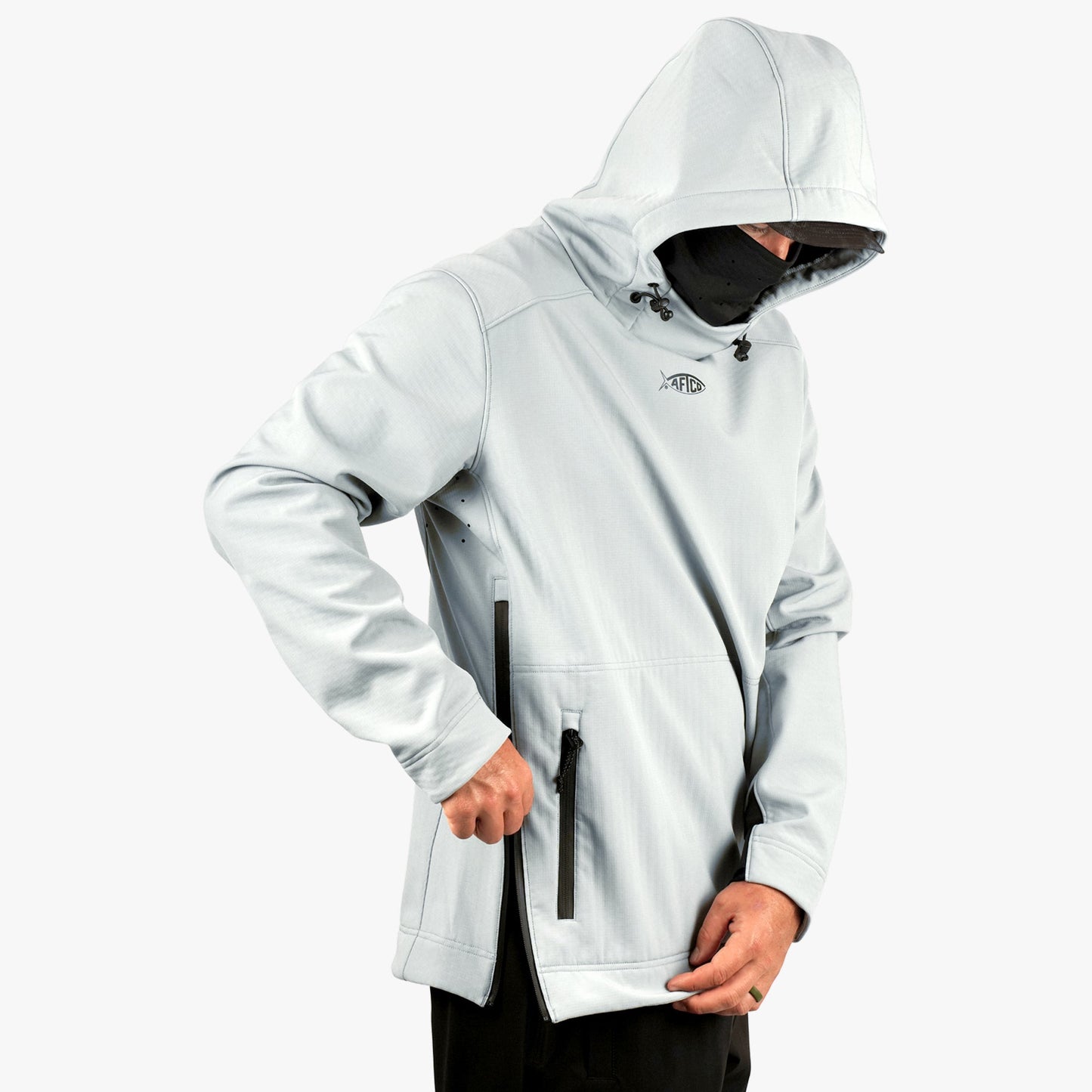 Mens Reaper Windproof Pullover Hoodie - Stretch Softshell - AFTCO