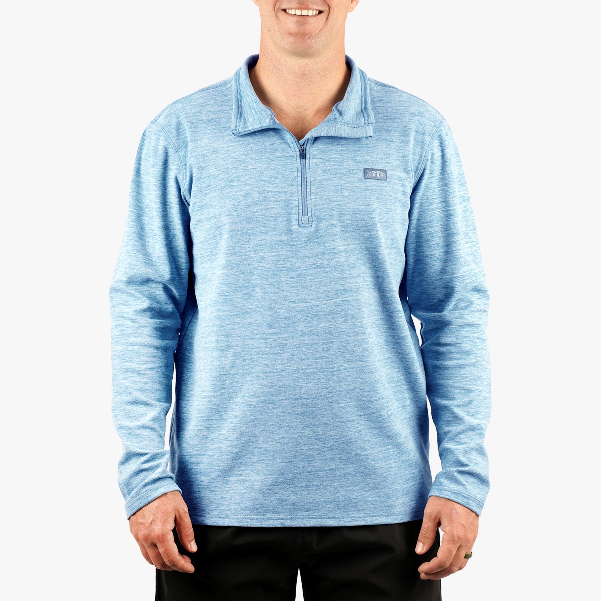 Mens Coastal Layer 1/4 Zip Fishing Pullover - AFTCO