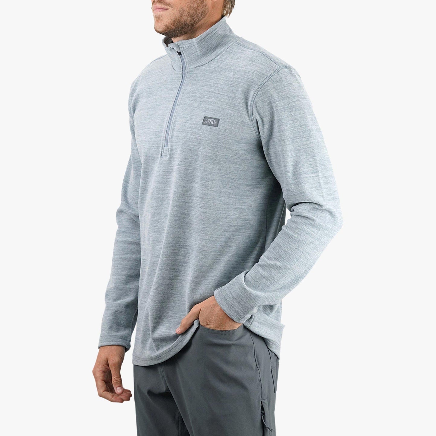 Mens Coastal Layer 1/4 Zip Fishing Pullover - AFTCO