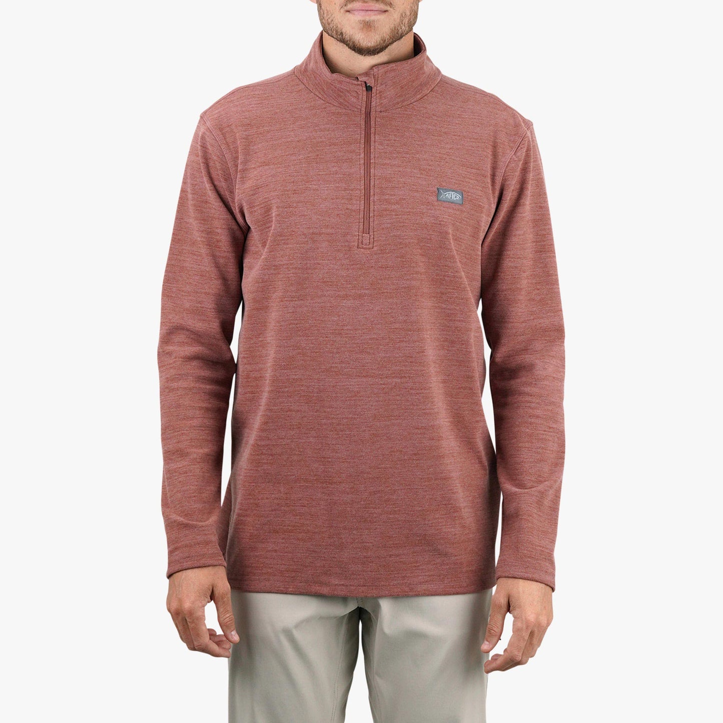 Mens Coastal Layer 1/4 Zip Fishing Pullover - AFTCO