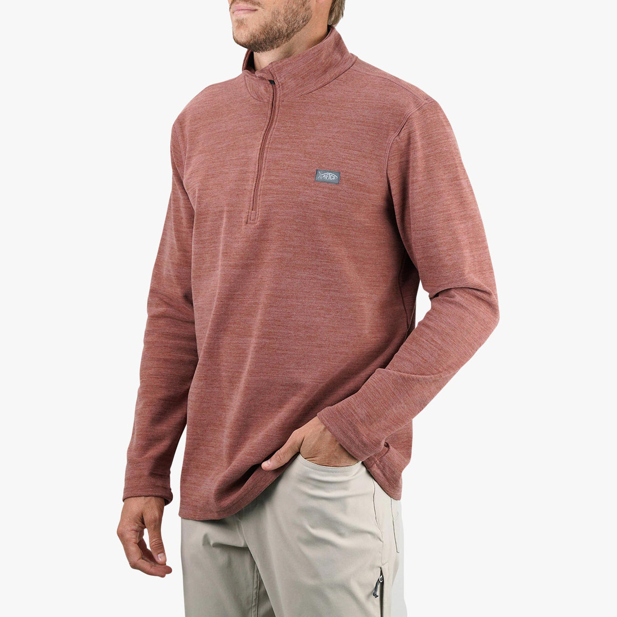 Mens Coastal Layer 1/4 Zip Fishing Pullover - AFTCO