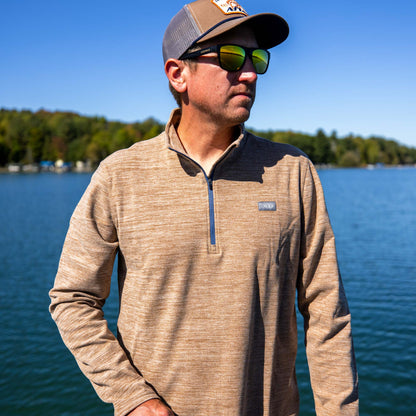 Mens Coastal Layer 1/4 Zip Fishing Pullover - AFTCO