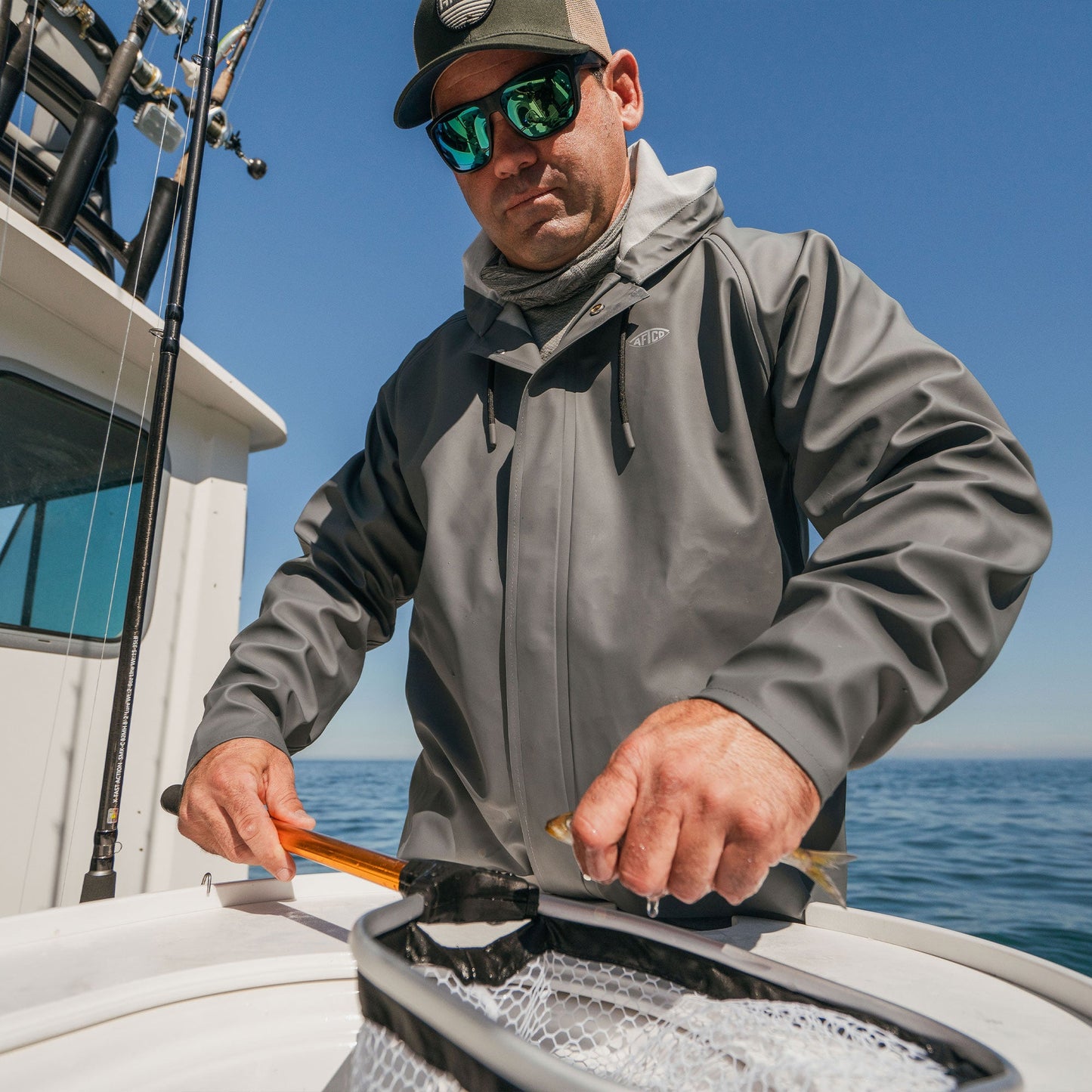 Mens Deep Set Boating Rain Gear - AFTCO