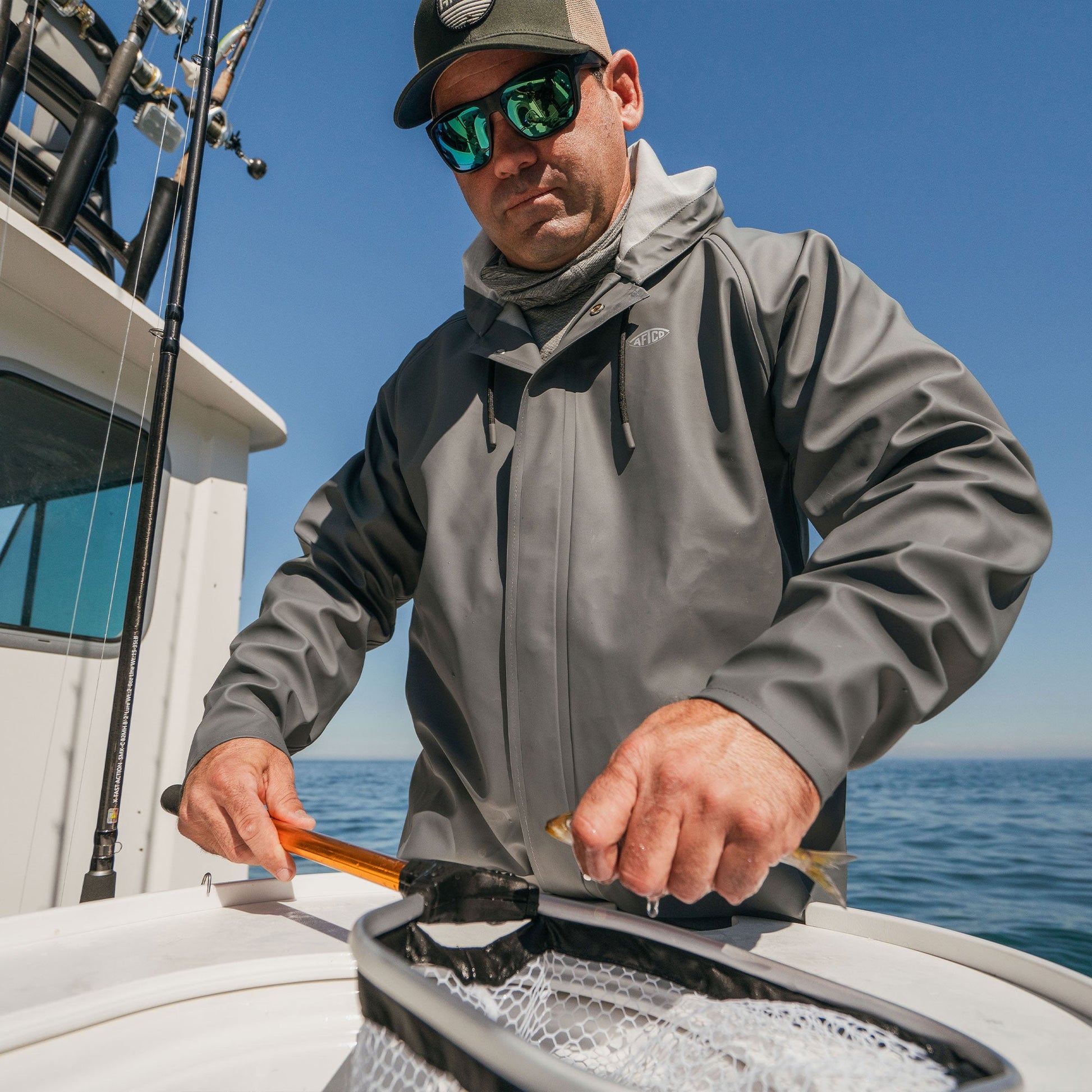 Mens Deep Set Boating Rain Gear - AFTCO