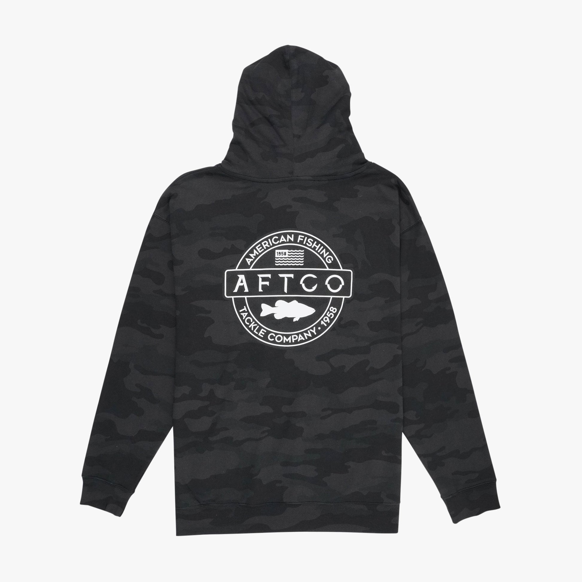 Mens Bass Patch Pullover Hoodie - AFTCO