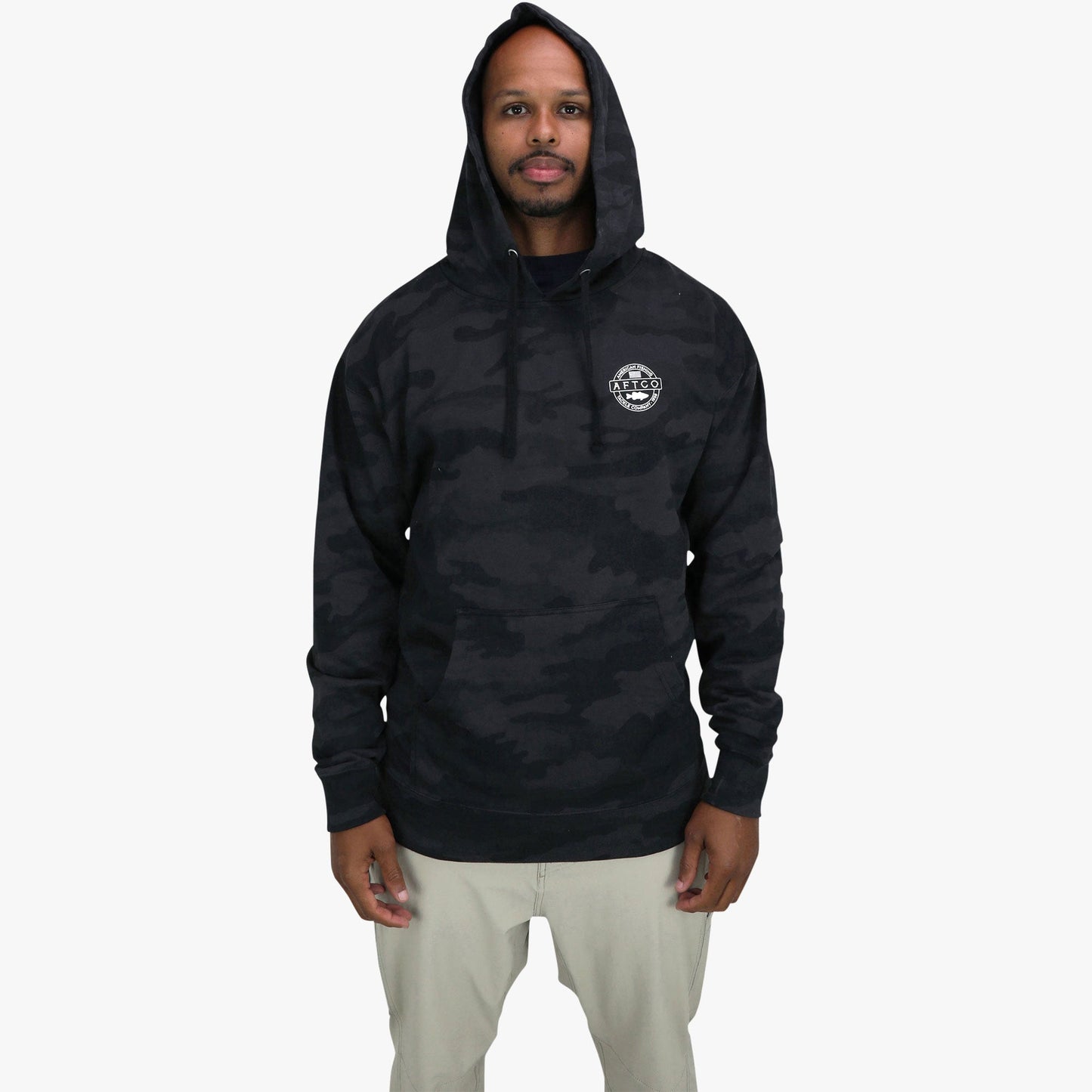 Mens Bass Patch Pullover Hoodie - AFTCO