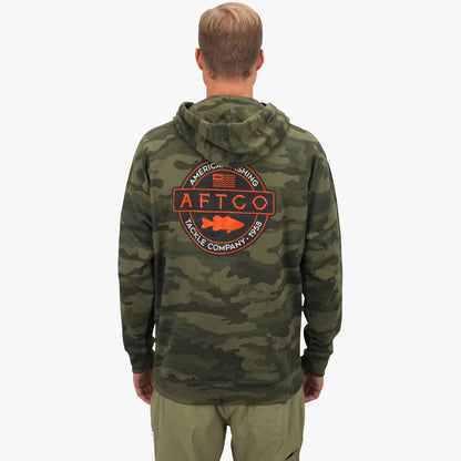 Mens Bass Patch Pullover Hoodie - AFTCO