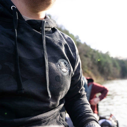 Mens Bass Patch Pullover Hoodie - AFTCO