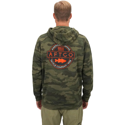 Mens Bass Patch Pullover Hoodie - AFTCO