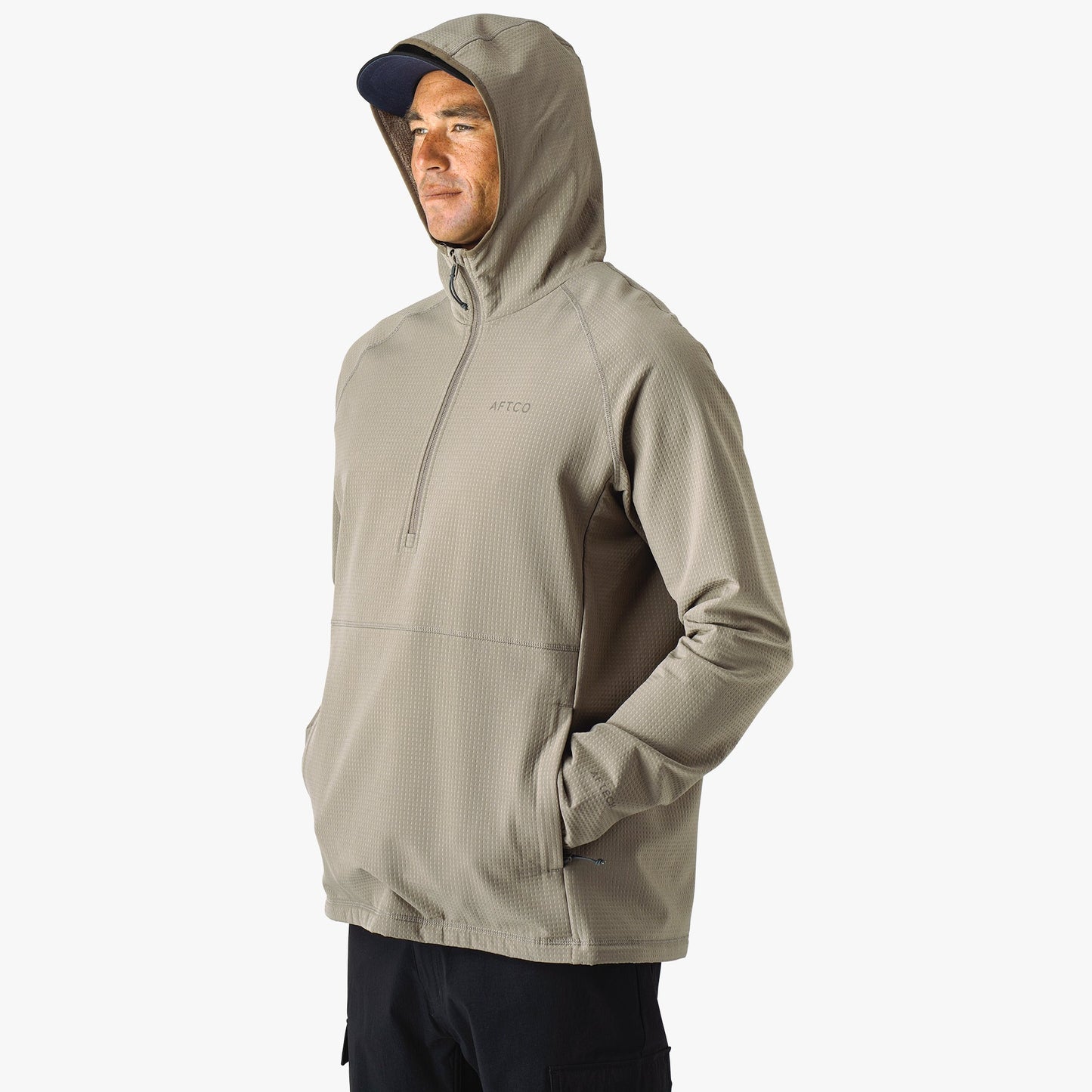 Mens Coronado 1/4 Zip Fishing Pullover Hoodie - AFTCO