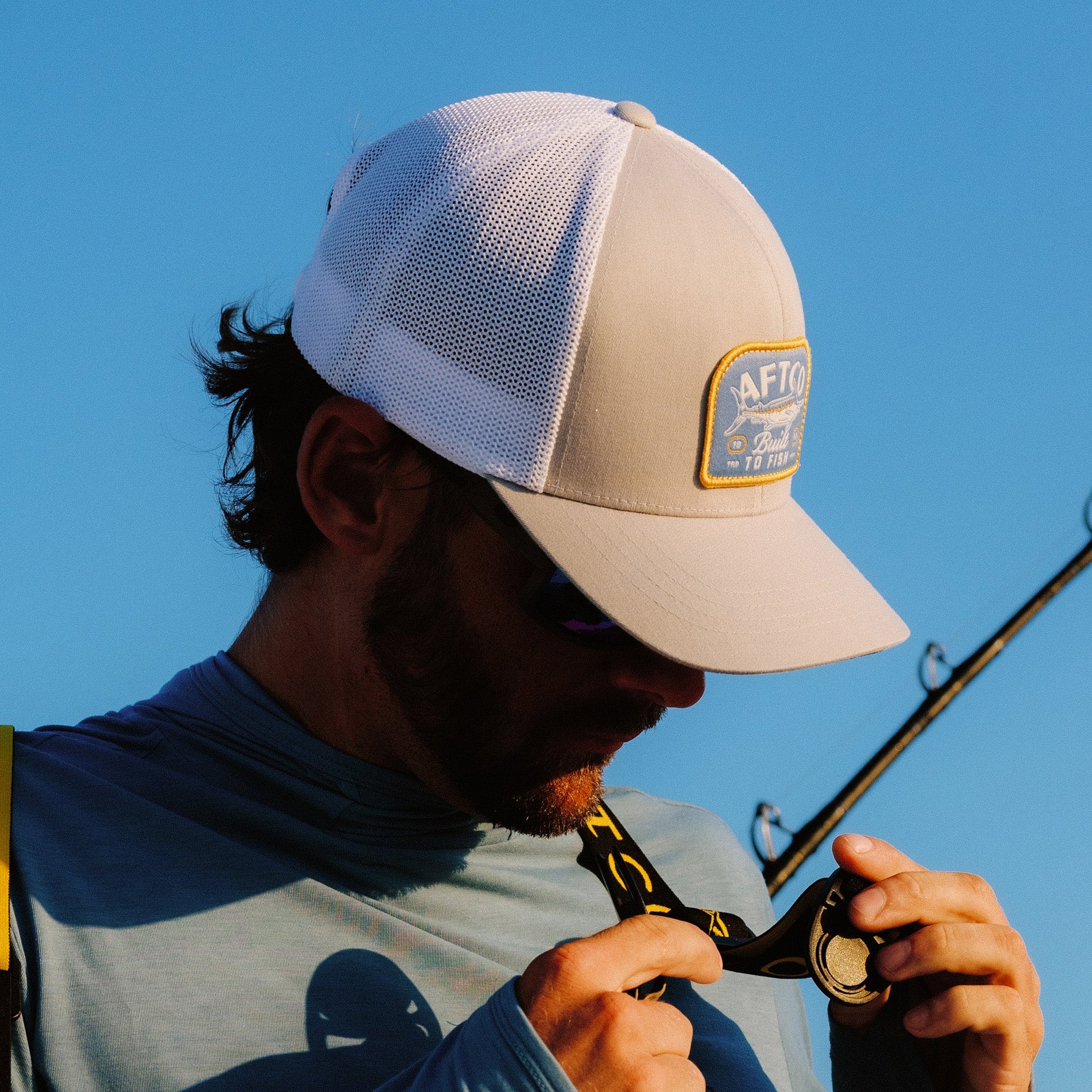 Mens Trilogy Fishing Trucker Hat - AFTCO