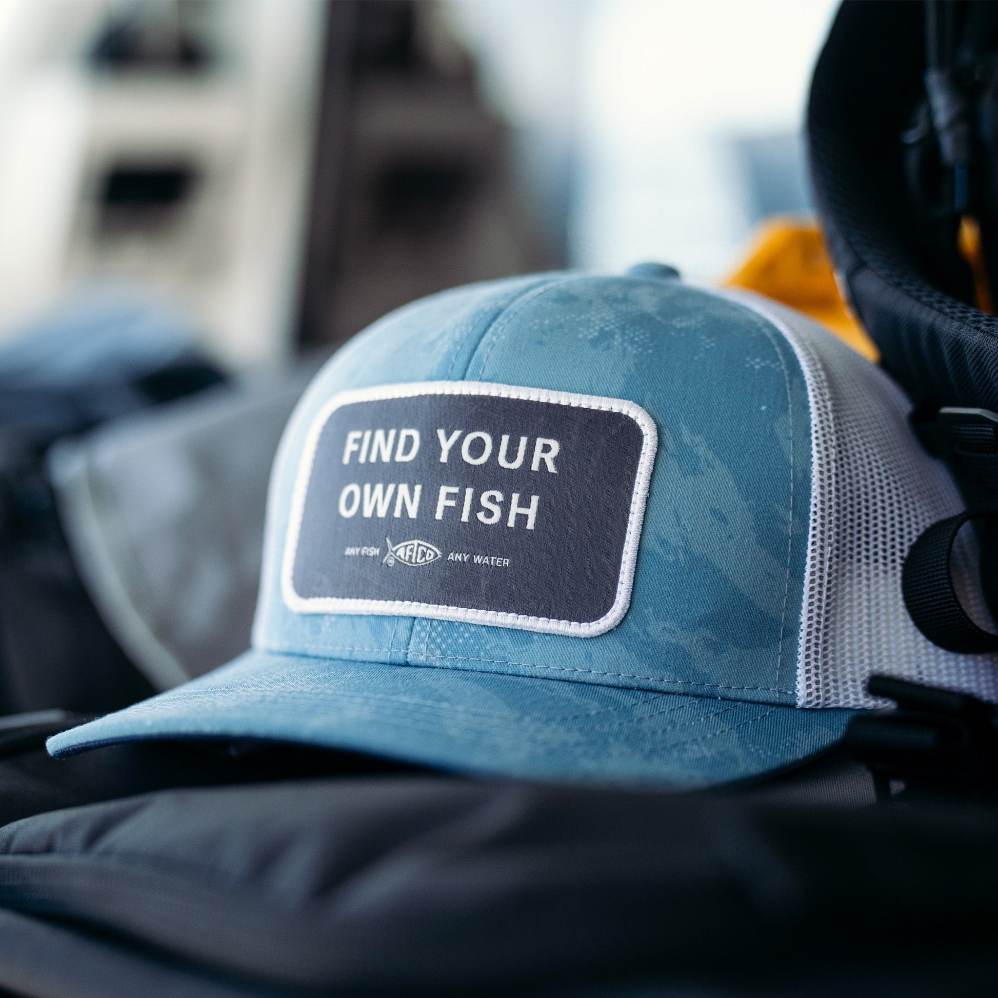 Mens Find Your Own Fish Trucker Hat - AFTCO