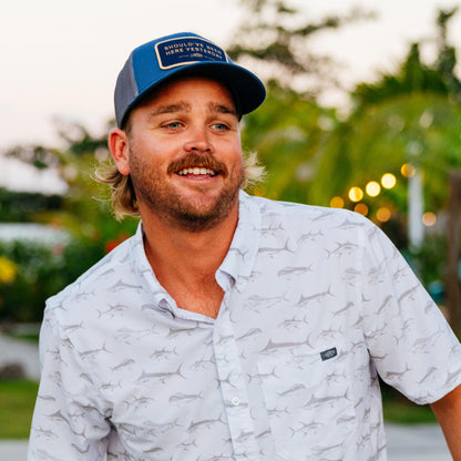 Mens Should've Been Here Yesterday Fishing Trucker Hat - AFTCO