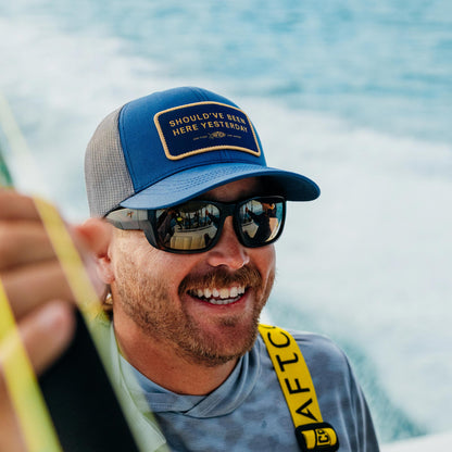 Mens Should've Been Here Yesterday Fishing Trucker Hat - AFTCO