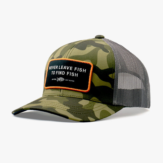 Mens Never Leave Fish to Find Fish Trucker Hat - AFTCO