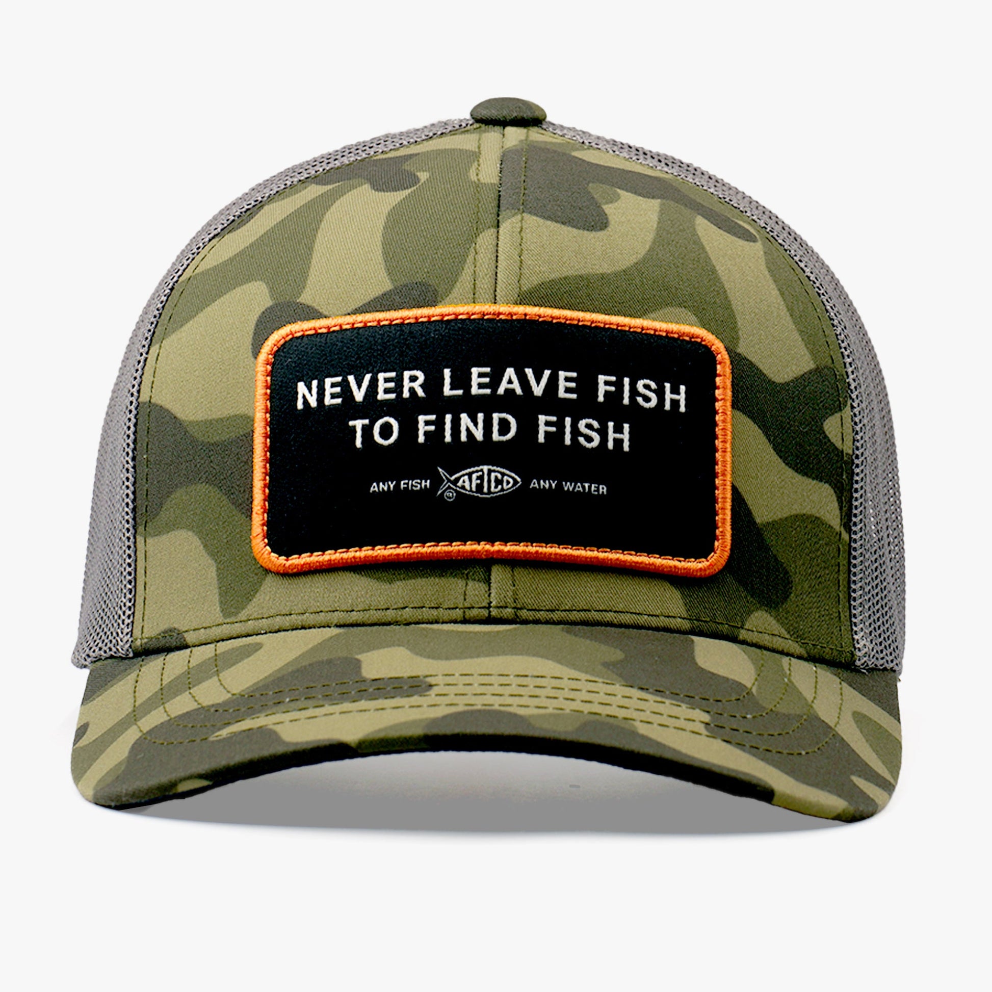 Mens Never Leave Fish to Find Fish Trucker Hat - AFTCO