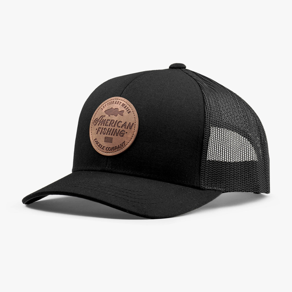 Mens Lemonade Leather Trucker Hat - AFTCO