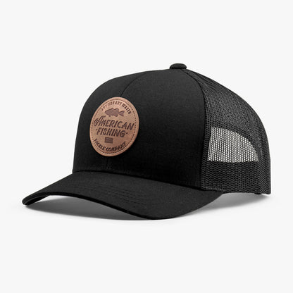 Mens Lemonade Leather Trucker Hat - AFTCO